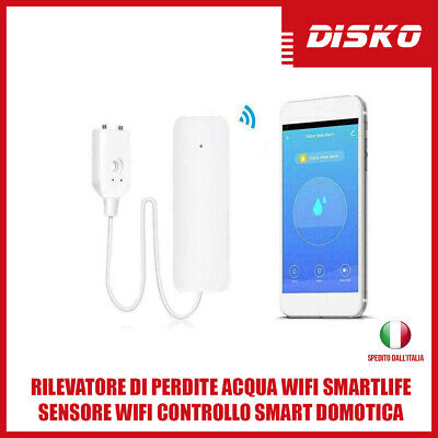 Rilevatore Di Perdite Acqua Wifi Smartlife Sensore Wifi Controllo Smart Domotica