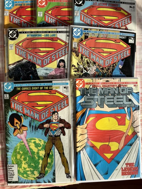 SUPERMAN THE MAN OF STEEL #1-6 MINI SERIES JOHN BYRNE 1986 NM DC + Variant C