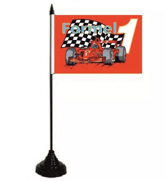Tischflagge Formel 1 rot Fahne Flagge 10 x 15 cm