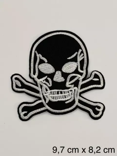 Bügelbild, Aufbügler, Aufnäher, Patch TOTENKOPF/SKULL/SCHÄDEL/KREUZKNOCHEN