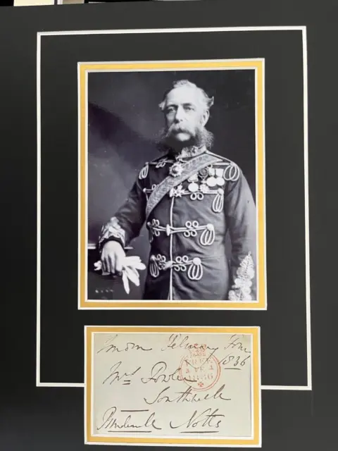 JAMES BRUDENELL - 7th EARL CARDIGAN - CHARGE OF LIGHT BRIGADE - SIGNED DISPLAY