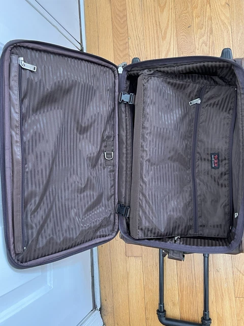 Tumi Alpha Brown Nappa Leather Two Wheeled 20" Carryon Luggage 9265Bn3 6