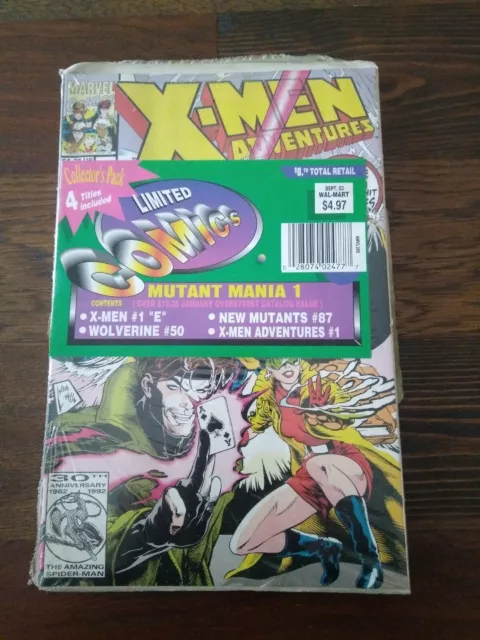 Wal-Mart Collector 4 Pack Marvel Comics X -Men Adventures #1 New Mutants #87 a