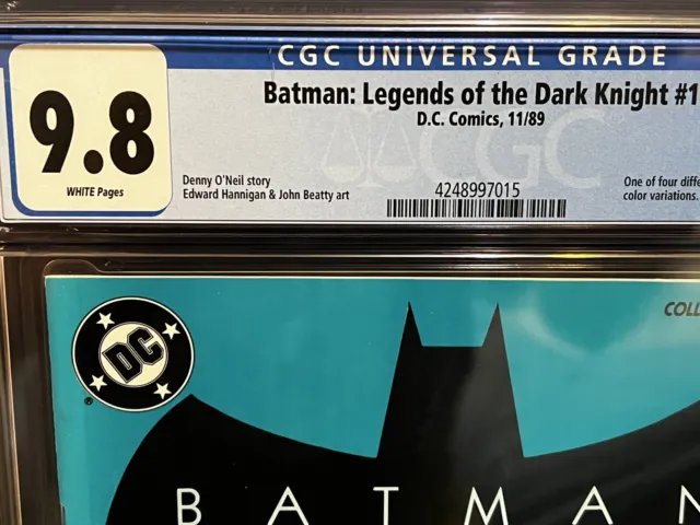 Batman Legends of the Dark Knight #1 9.8 CGC Collector’s Edition