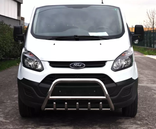 Ford Transit Tourneo Custom Chrome Axle Nudge A-Bar Bull Bar 2012 Onwards 2