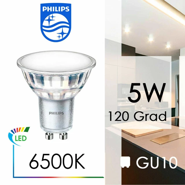 AMPOULE PHILIPS COREPRO LED GU10 5W 6500K blanc froid 120° EUR 2,90