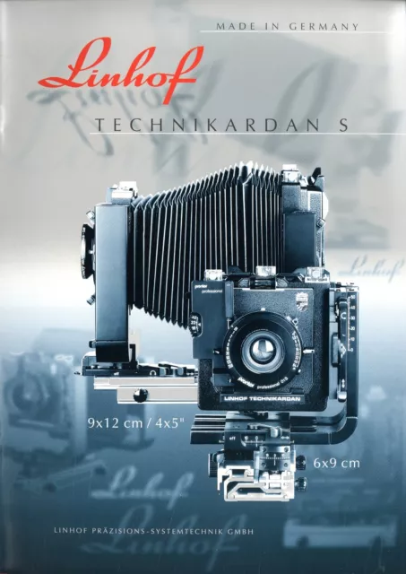 Linhof Technikardan S Kamera Prospekt 1999 ? brochure camera catalogue brosjyre