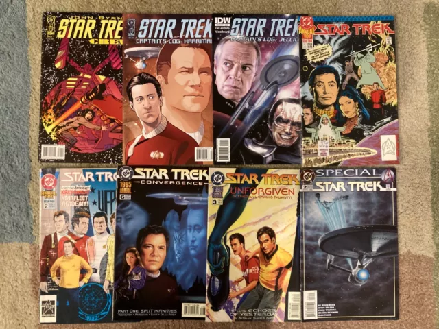 Star Trek comics 28 book lot DC-IDW, 80's, 90's, modern Very Fine Condition