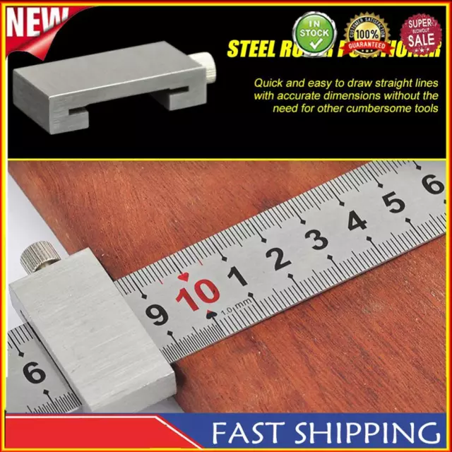 Carbon Steel Ruler Locator Adjustable Line Locator Ruler Limiter for Woodworking