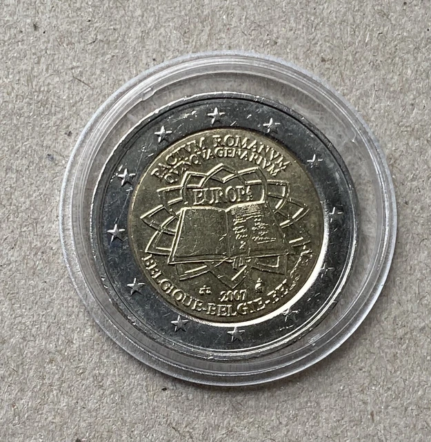 2 Euro Römische Verträge 2007 F Wert SAMMLERSTÜCK 2 EURO Gedenkmünze Belgien 2007, Römische Verträge