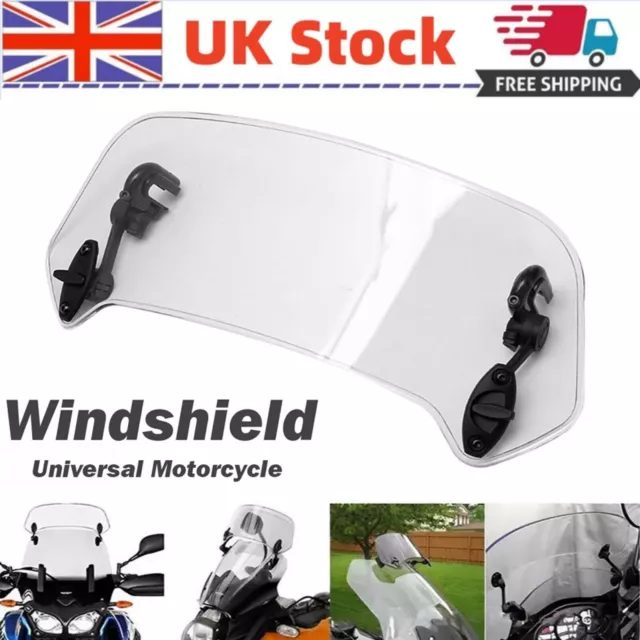 Motorcycle Windshield Motorbike Wind Screen Deflector Extension Spoiler Set