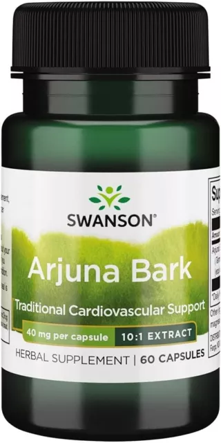 Swanson Full Spectrum Arjuna Bark 10:1 Extract Cardiac Health | 40mg 60 Capsules