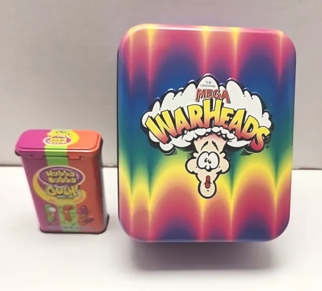 Vintage 2009 Hubba Bubba BUBBLE TAPE Gum Container candy 3” Amurol SANTA  CLAUS
