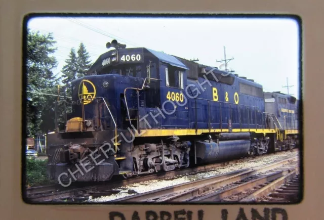 Original '79 Kodachrome Slide B&O Baltimore Ohio 4060 GP40 Hamilton, OH  35F63
