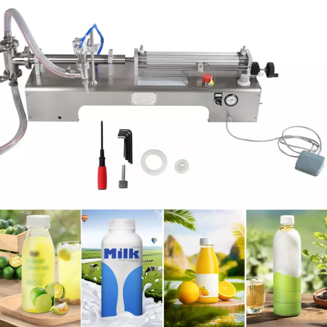 Horizontal Liquid Filling Machine Electric Bottle Filler Single Head with Nozzle