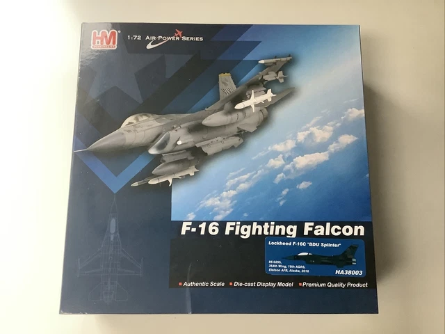 Hobby Master 1/72 HA38005 – F-16C Fighting Falcon Blue Splinter – Diecast In Scala Con Supporto