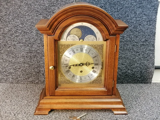 Roller Dial FRANZ HERMLE TRIPLE Chime Moon Roller Dial Mantle Clock 1050-020 £450. ...