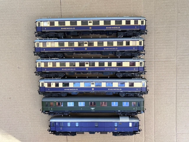 6 X LILIPUT Meistermodell & Rheingold HO coaches in original boxes £42. ...