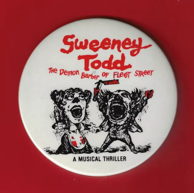 Angela Lansbury "SWEENEY TODD" Len Cariou / Stephen Sondheim 1979 Pinback