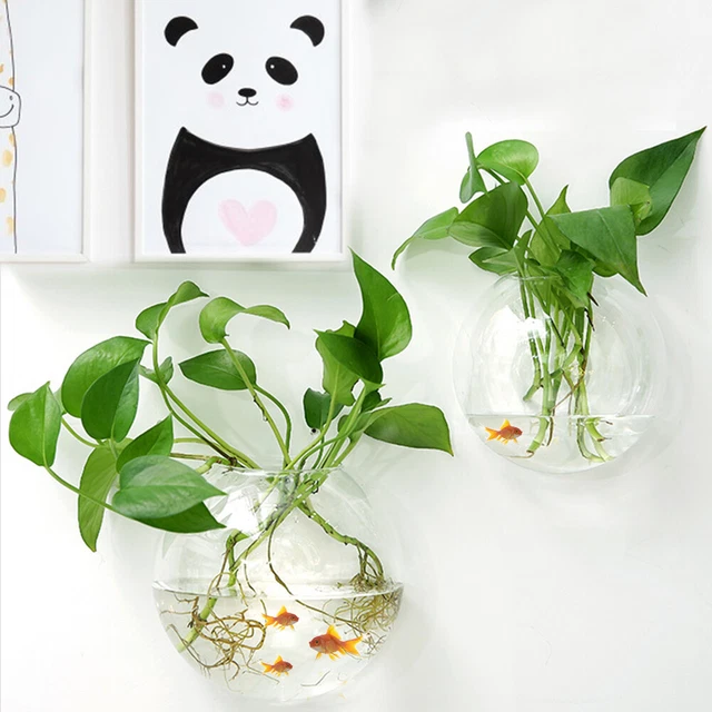 Aquarium Tank Aquatic Pet Wall Mount Fish Tank Acrylic Fish Bowl Wall Hanging