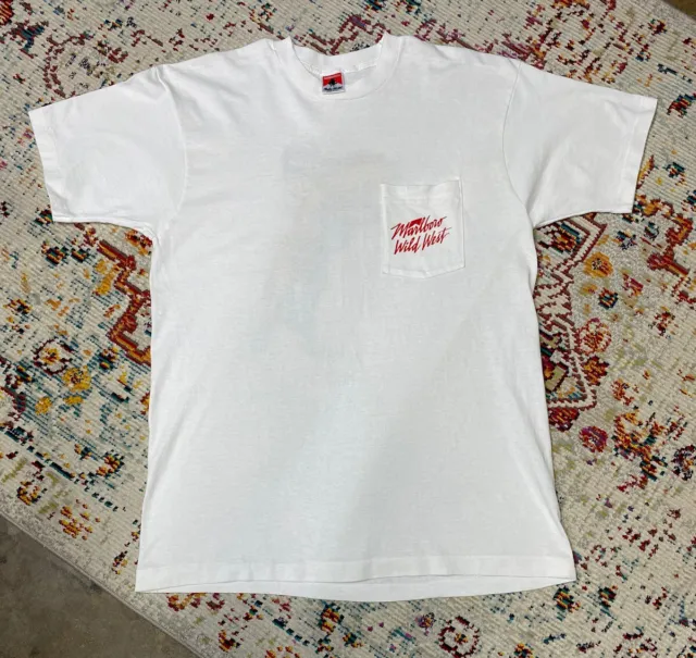 Vintage 1990’S Marlboro Cowboy Pocket Single Stitch T Shirt Us Made One Size A36