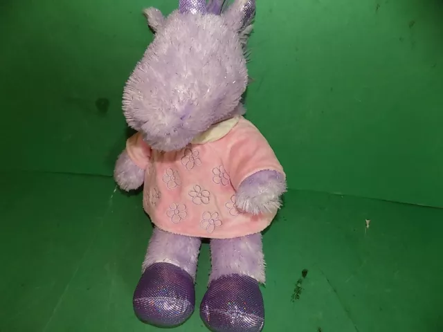 CHAD VALLEY Designabear Unicorn Fluffy Soft Toy Purple