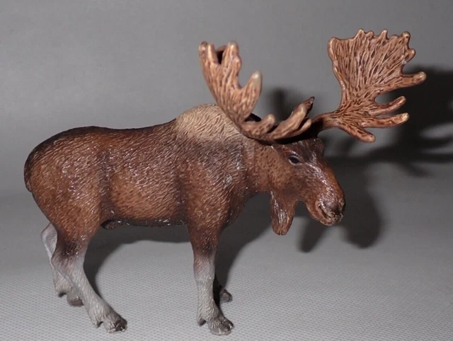Schleich Bull Moose Male Adult 2009 Wildlife Animal Figure w/ Antlers Retired