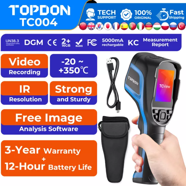 TOPDON TC004 IR Handheld Temperature Imaging Camera Infrared Thermometer Image