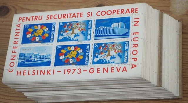 1973 Rumänien; 200 Blocks Sicherheit KSZE, postfrisch/MNH, Bl. 108, ME 600,-