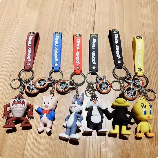 Looney Tunes Keychain Band Figure Keyring Bugs Bunny Daffy Duck Uk Seller