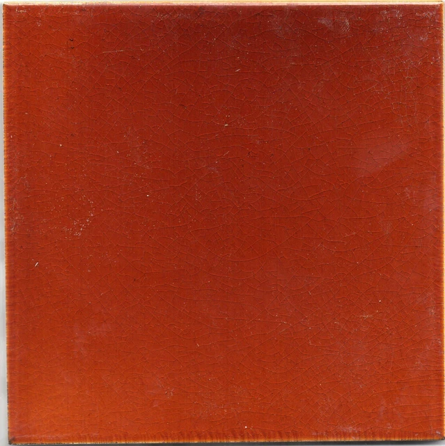 Terracotta Brown Original period Art Nouveau Majolica antique field tile 6x6