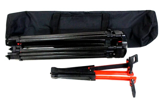 Sachtler 6186 TRIPOD SYS L CF CARBON FIBER HD 150mm GRSPR BAG SERVICED 198Lbs 🔥