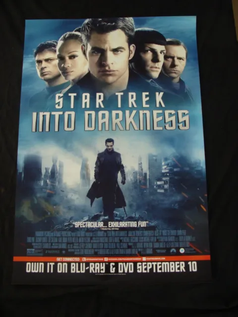 STAR TREK INTO THE DARKNESS dvd movie poster CHRIS PINE  BENEDICT CUMBERBATCH o