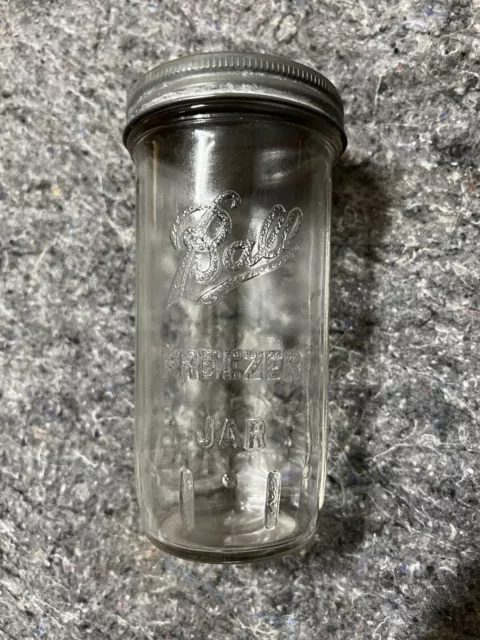 Ball Freezer Jar Clear 24 Oz. Stippled Embossing Smooth Lip Zinc Cap FREE SHIP Ball Freezer Jar Clear 24 Oz. Stippled Embossing Smooth Lip Zinc Cap FREE SHIP