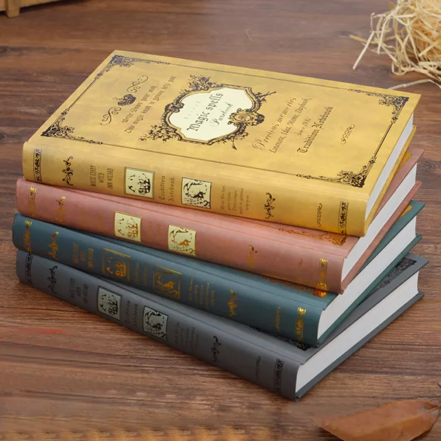 1pc Retro Notebook Journal Diary Vintage Hard Cover Cardboard Lined Paper Pages