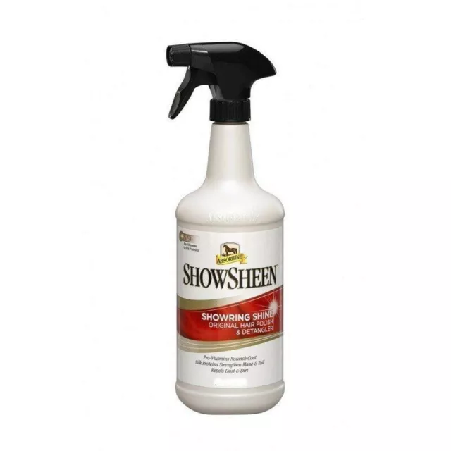 Absorbine Showsheen Showring Shine and Detangler 950ml w/Sprayer horse grooming