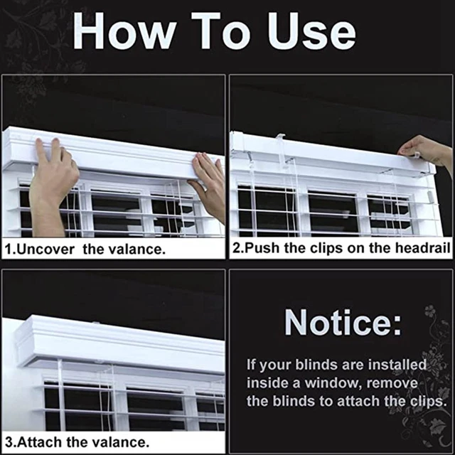 Pack De 12 Clips De Fixation Pour Stores Style 'court' - Faux Bois - Transparents - Marque JSP