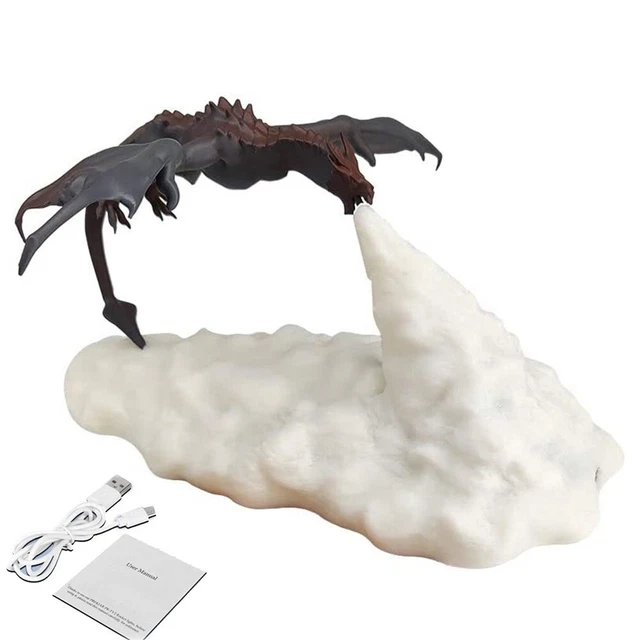 Lámpara de dragón LED impresa en 3D efecto de brillo paso a paso para relajarse