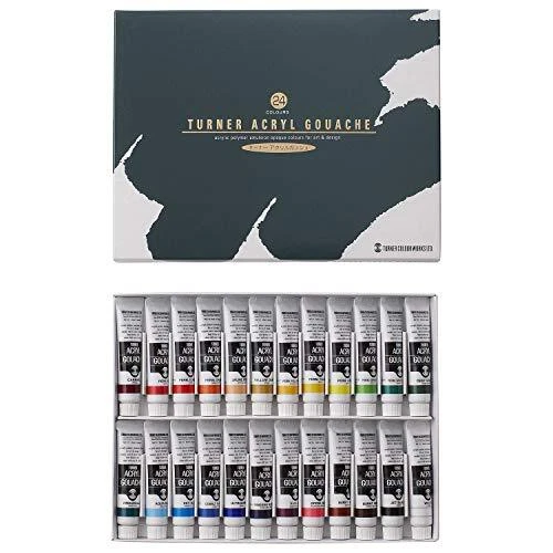 Turner acrylic gouache 24 colors set school japan import by Turner color
