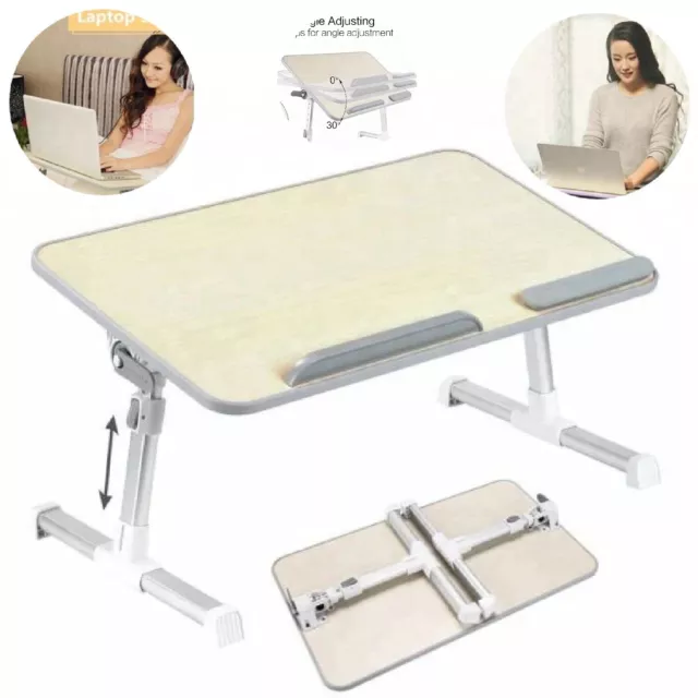 Study Laptop Bed Table Foldable Lap Standing Desk Tray Portable Adjustable Stand