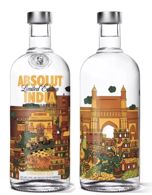Absolut Vodka India 1 Liter Neu & Versiegelt