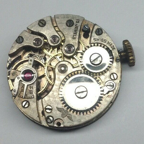 AS. CAL 340 ROTARY Vintage Gents Watch Movement Ticking Restoration