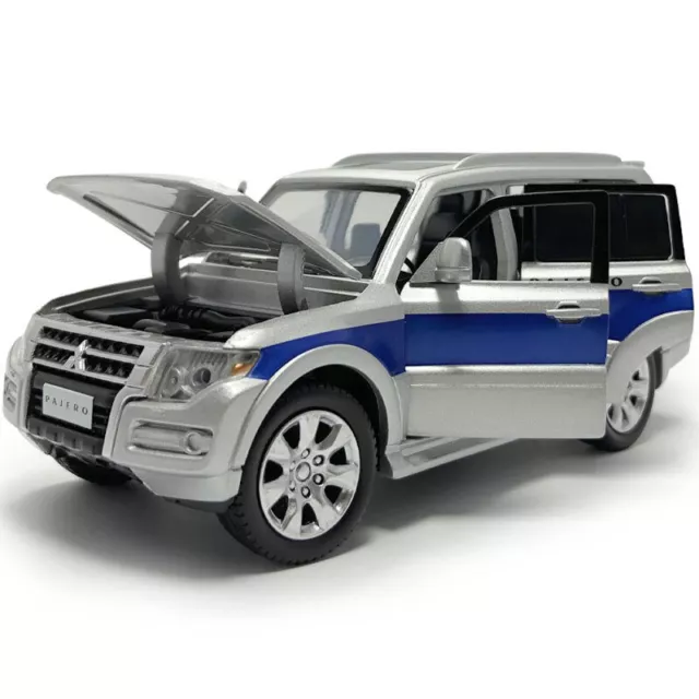1/32 Scale Mitsubishi Pajero Model Car Diecast Toy Cars Toys for Kids Silver
