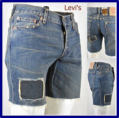 Bermuda di Jeans Levis Uomo Pantaloni Corti Pantaloncini Denim Strappati w30 44