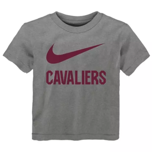 Cleveland Cavaliers Baloncesto Camiseta Niños NBA Gris Logo Camiseta - Nuevo