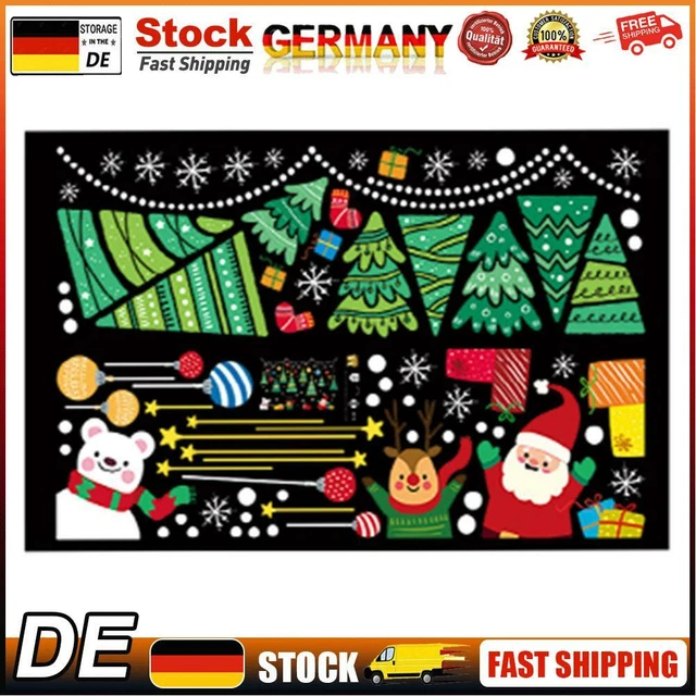 Chidjon 2pcs Weihnachten fenster aufkleber wiederverwendbare diy weihnachts