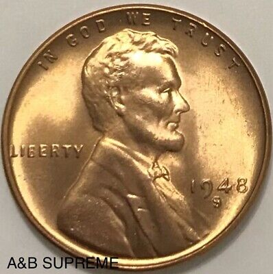 1948 S Lincoln Wheat Cent Bronze Penny Bu Uncirculated