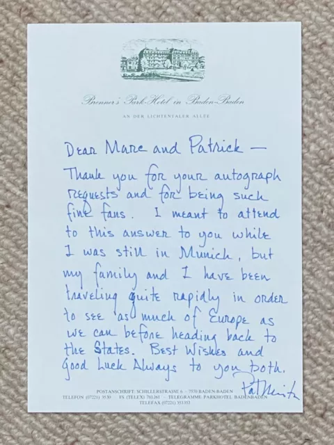 Pat MORITA - hand written, Signed Letter (ALS) Karate Kid  Mr. Miyagi, autograph