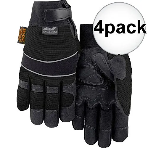 Majestic Glove 2145BKH XLarge 4 Pk Armor Skin Black Heatlok Glove X-large