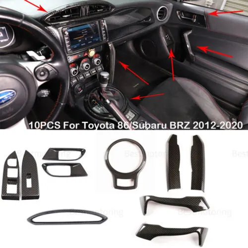 Carbon Fiber ABS Interior Full Trim For toyota GT86 Scion FR-S Subaru BRZ 13-20